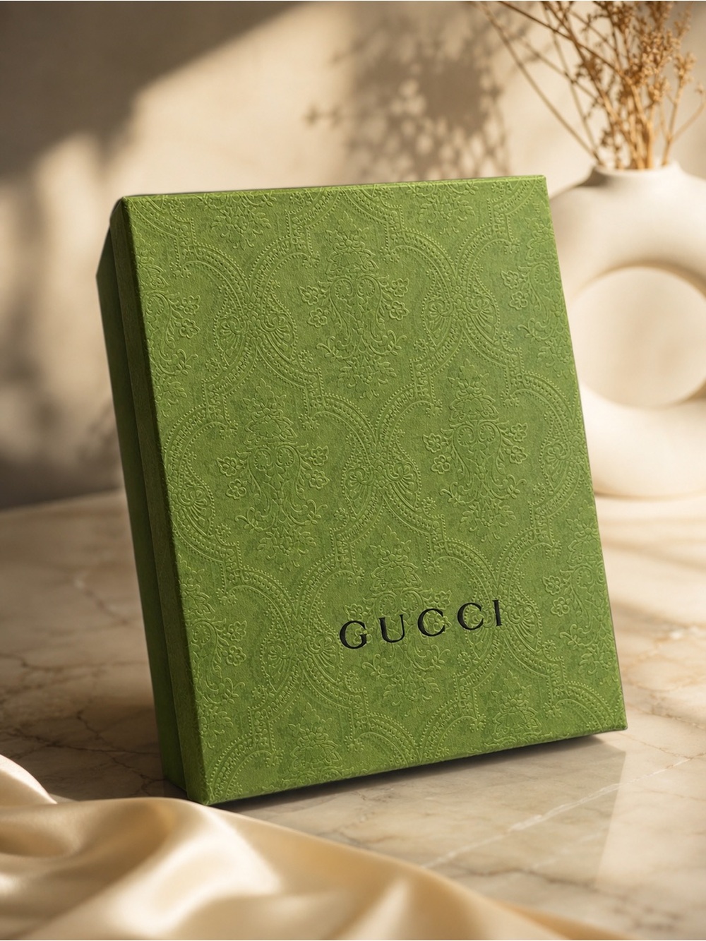 Gucci Olive Green Embossed Presentation Box